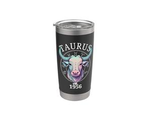 Taureau du zodiaque né en 1956 Gobelet isotherme en acier inoxydable double paroi