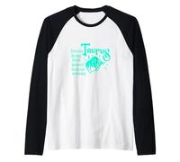 Taureau du Zodiaque Taureau Bleu Sarcelle Manche Raglan