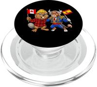 Taureau Espagnol Castor Canadien Drapeau de l'Espagne Fier PopSockets PopGrip pour MagSafe