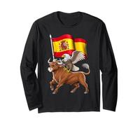 Taureau Espagnol Drapeau de l'Espagne Fier héritage Espagnol Manche Longue