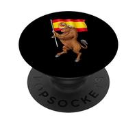 Taureau Espagnol Drapeau de l'Espagne Fier héritage Espagnol PopSockets PopGrip Adhésif