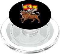 Taureau Espagnol Drapeau de l'Espagne Fier héritage Espagnol PopSockets PopGrip pour MagSafe