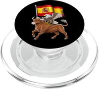 Taureau Espagnol Drapeau de l'Espagne Fier héritage Espagnol PopSockets PopGrip pour MagSafe