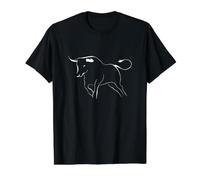 Taureau Espagnol T-Shirt Graphique avec Valeur, Homme, Noir, L