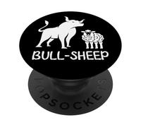 Taureau et Moutons drôle Animal Humour déclaration Papa Blague Jeu de Mots PopSockets PopGrip Adhésif