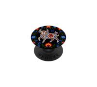 Taureau Folk Art Signe du Zodiaque Constellation Floral PopSockets PopGrip Adhésif
