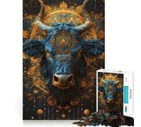 Taureau I Puzzle de 1000 pièces pour Adolescents Jeu de réflexion et d'entraînement cérébral Atelier d'écriture et de détente Cadeau attentionné 50x75cm
