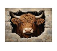 Taureau Mur 1000 Pièces Mini Puzzle pour Adultes Décor Maison | 38x26cm Papier Amateurs De Puzzles Détente Jeu De Puzzle Surface Lisse Cadeau D'anniversaire