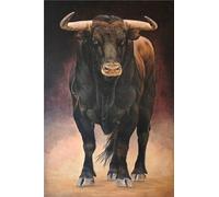 Taureau noir 5D DIY Diamond Painting Plein Forage 70x105cm Square Diamant Peinture Adultes Enfants Broderie Point De Croix Painting par Numéro Kit Diamant Art Kits, pour Maison Décoration D-174