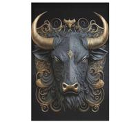 Taureau Noir Puzzles Adulte 1000 Pieces Cadeau Famille Puzzle Classique 3D EnfantsJouet en Bois Cadeau Unique 78×53cm
