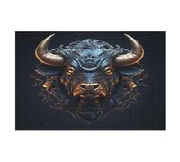 Taureau Noir Puzzles Adulte 1000 Pieces Cadeau Famille Puzzle Classique 3D EnfFourmisJouet en Bois Cadeau Unique (75×50cm)