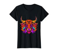 Taureau Puissant - Tribal coloré T-Shirt Graphique avec Valeur