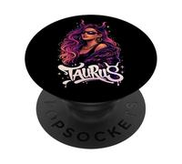 Taureau Reine Zodiaque Astrologie Taureau Horoscope Art Céleste PopSockets PopGrip Adhésif