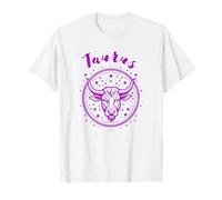 Taureau Signe du Zodiaque Horoscope étoile Astrologie Anniversaire Blanc T-Shirt