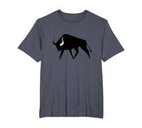 Taureau T-Shirt, Homme Grandes Tailles, Bleu Chiné, 2X Tall