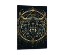 Taureau Tableau DécoSourisif Imprimé Sur Toile Street Art Graffiti Toile Peinture Mur Art Affiches Et Impressions InspiSourision Oeuvre Photo Pour Salon Décor Cadeau De Noël 20x30inch(50x75cm)