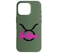 Taureau Taurean Icône Glyphe de la tête et des Cornes Coque pour iPhone 16 Pro