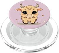 Taureau Taureau Taureau avec Fleurs - Astrologie Mignonne PopSockets PopGrip pour MagSafe