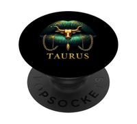Taureau Zodiac Astrologie Lèvres Émeraude Luxe PopSockets PopGrip Adhésif