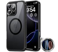 TAURI Coque Magnétique pour iPhone 16 Pro Max avec Bouton de Capture de Contrôle de Caméra, Compatible avec MagSafe [Protection Militaire][Anti-Jaunissement] -Coque Mince 6,9 Pouces-Noir