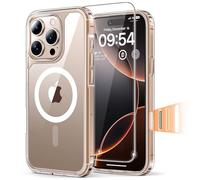 TAURI Coque Magnétique pour iPhone 16 Pro Max -Transparent | Protection D'écran Incluse, Compatible avec MagSafe, Bouton de Capture de Contrôle de Caméra, Anti-Choc Mince et Anti-Chute