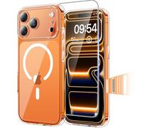 TAURI Coque Magnétique pour iPhone 17 Pro Max -Transparent | Protection D'écran Incluse, Compatible avec MagSafe, Bouton de Capture de Contrôle de Caméra, Anti-Choc Mince et Anti-Chute