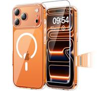 TAURI Coque Magnétique pour iPhone 17 Pro -Transparent | Protection D'écran Incluse, Compatible avec MagSafe, Bouton de Capture de Contrôle de Caméra, Anti-Choc Mince et Anti-Chute