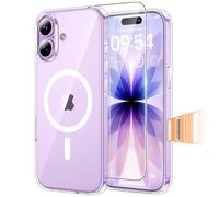 TAURI Coque Magnétique pour iPhone 17,Transparent | Protection D'écran Incluse, Compatible avec MagSafe, Bouton de Capture de Contrôle de Caméra, Anti-Choc Mince et Anti-Chute