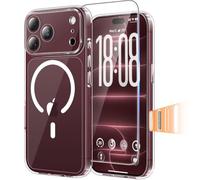 TAURI Coque Magnétique pour iPhone 18 Pro,Transparent | Protection D'écran Incluse, Compatible avec MagSafe, Bouton de Capture de Contrôle de Caméra, Anti-Choc Mince et Anti-Chute