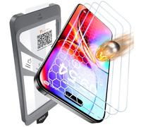 TAURI Lot de 3 Verre Trempé Pour iPhone 16 6,1 Pouces, Sans Bulle, Film en Protection D'écran avec Outil d'Installation Facile,Dépoussiérage Automatique,Résistant aux Rayures