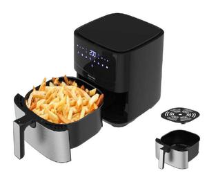 Taurus AF1450XD Unique 5 L Autonome 1450 W Friteuse d'air chaud Noir, Acier inoxydable