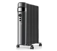Taurus Agadir 2000 - Radiateur à bain dʼhuile 2000W, 3 niveaux de puissance, 9 éléments, Thermostat réglable, Affichage numérique, Sélecteur de puissance, Minuteur, Programmable, Mode ECO, Noir
