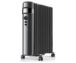 Taurus Agadir 2500 - Radiateur à bain dʼhuile 2500W, 3 niveaux de puissance, 11 éléments, Thermostat réglable, Affichage numérique, Sélecteur de puissance, Minuteur, Programmable, Mode ECO, Noir