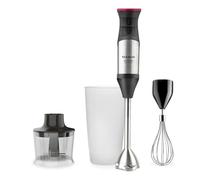 Taurus Bapi 1200 Plus Inox - Mixeur plongeant multifonction 3 en 1 1200W, 20 vitesses réglables + Turbo, bol mesureur, bol hachoir et fouet