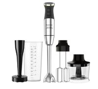 Taurus Bapi 1500 Luxe XL Fullset Mixeur Plongeant 1500W avec Presse-Purée | Pied XL de 24,5 cm, double fouet, hachoir 350 ml et gobelet doseur de 900 ml