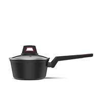 Taurus Best Moments Cazo 18 - Casserolette en aluminium forgé, diamètre de 18 cm, poignée ergonomique, tous les types de feux, revêtement anti-adhésif, passe au lave-vaisselle, sans PFOA, noir