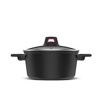 Taurus Best Moments Cazuela 28 - Casserole en aluminium forgé, diamètre de 28 cm, poignée ergonomique, tous les types de feux, revêtement anti-adhésif, passe au lave-vaisselle, sans PFOA, noir