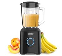 Taurus - Blender Prior Glass 1500W | 2 Vitesses + Turbo | Lames 4 Fils Amovibles | Design Élégant Noir | Sécurité Antidérapante | Sans BPA