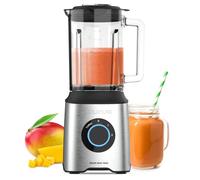 Taurus - Blender Puissant Prior Inox 1500W | 2 Vitesses + Turbo | Carafe en Verre 2L | Lames 6 Fils | Acier Inoxydable | Base Antidérapante | Sans BPA, Noir, Métal