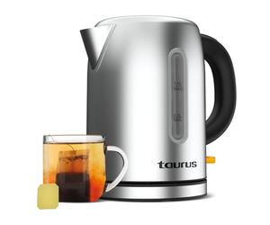 Taurus - Bollitore Elettrico Selene Compact 2400W | 1L | Base 360° | Resistenza nascosta | Avvolgicavo | Apertura automatica | Acciaio inox | Spegnimento automatico | BPA Free | Design ergonomico