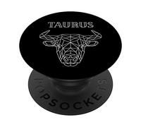 Taurus Bull Geometric Zodiac Taurean Horoscope Star Sign PopSockets PopGrip Interchangeable