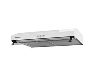 Taurus C60WHAL - Hotte aspirante conventionnelle, 60cm, puissance d'extraction 200m3/h, 3 niveaux d'extraction, filtres multicouches en aluminium lavables, kit d'installation facile, 60W, LED Blanc