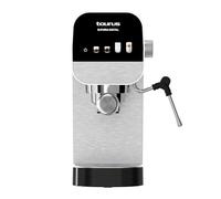 TAURUS Cafetière à expresso Euforia numérique | 1350 W | Pression 20 bars | Réservoir 900 ml | Bras 1 et 2 sorties | Vaporisateur | Écran tactile | Surface chauffante tasses | Finition en inox