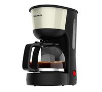 Taurus - Cafetière filtre Verona Vintage Cream | 12 tasses | 1000 W | Carafe en verre graduée | Réservoir d’eau visible | Filtre réutilisable | Arrêt automatique | Plaque chauffante