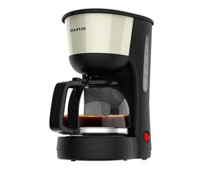 Taurus - Cafetière filtre Verona Vintage Cream | 12 tasses | 1000 W | Carafe en verre graduée | Réservoir d’eau visible | Filtre réutilisable | Arrêt automatique | Plaque chauffante