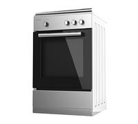 Taurus CIG3FIXMG - Cuisinière à gaz butane indépendante, 9850 W, puissance équivalente totale, 3 brûleurs, prête pour gaz, soupapes de sécurité, 43 L capacité four, couvercle métallique, acier