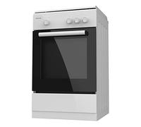 Taurus CIG3FWHMG Cuisinière à gaz autoportante avec butane, 9850 W, puissance totale, équivalent, 3 brûleurs, préparé au gaz, soupapes de sécurité, capacité de 43 l, couvercle en métal, blanc brillant