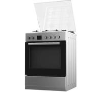 Taurus CIGE4FIXMF - Cuisine mixte independante, inox, cuisson gazfour electrique, gaz butanegaz naturel, 4 feux, four 60L, minuter