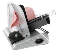 Taurus Cutmaster - Trancheuse électrique 150W, Pour jambon, viande et saucisson, Découpe de 1 à 15 mm, Lame en acier inoxydable de 19 cm, Table de découpe pliable, Protection des doigts