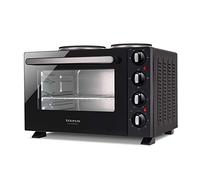 Taurus Electrifying Volcan - Four électrique avec plaques de cuisson 1500W, four à convection, 2 plaques de 185 et 155 mm de diamètre, four 33L, minuterie, 6 modes, 100-230º, 505x410x346mm